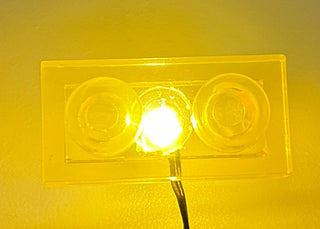 1x2 LED Light-up Plate, USB Powered, LS1x2P Custom Parts United Brick Co® Yellow
