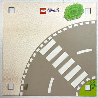 Paper Playmat Friends Heartlake City, Double-Sided, Road Curve with Crosswalk / Field with Stones, Part# 6199540