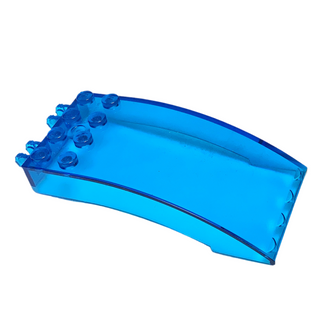 Windscreen 8 x 4 x 2 Curved with Locking Dual 2 Fingers, Part# 46413 Part LEGO® Trans-Dark Blue