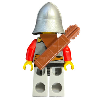 Kingdoms - Lion Knight Scale Mail with Chest Strap and Belt, Helmet with Neck Protector, Quiver, Open Grin, cas448 Minifigure LEGO®