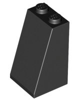 Slope 75 2x2x3 - Solid Studs, Part# 3684c Part LEGO® Black 1 Part
