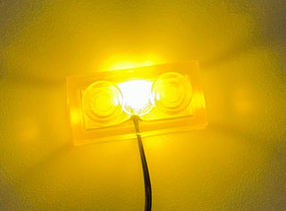 1x2 LED Light-up Plate, DIY System, LS1x2P-DC Custom Parts United Brick Co® Yellow