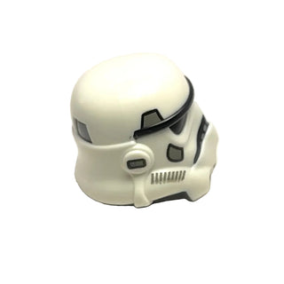 Minifigure, Headgear Helmet SW Stormtrooper Dual Molded with Dark Bluish Gray Printing on Back Pattern, Part# 42861pb02b Part LEGO®