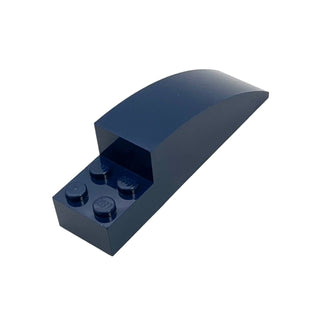 Slope, Curved 8x2x2 with 4 Recessed Studs, Part# 41766 Part LEGO® Dark Blue Very Good