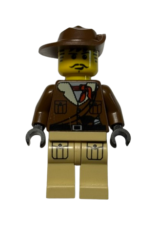 Johnny Thunder with Tan Legs with Pockets and Black Hands, adv037 - LEGO® Adventurers Minifigure
