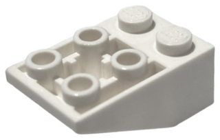 Slope, Inverted 33 3x2 with Flat Bottom Pin and Connections Between Studs, Part# 3747b Part LEGO® White 1 Part