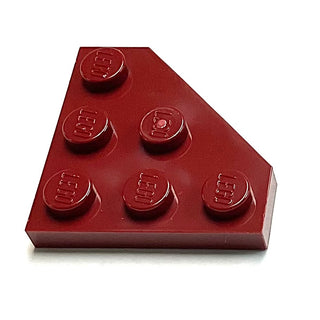 Wedge, Plate 3 x 3 Cut Corner, Part# 2450 Part LEGO® Dark Red