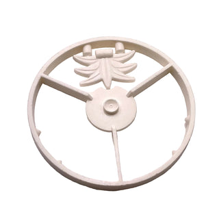 LEGO® Minifigure, Plume Wheel Sprue with 2 Cattle Horns and Feathered Headdress, Part# 6029 Part LEGO® White Only Feathered Headdress