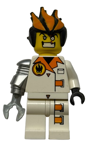 Dr. Inferno (Pearl Light Gray Claw), agt013 - LEGO® Agents Minifigure