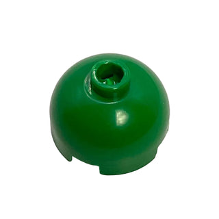 Brick Round 2x2 Dome Top with Bottom Axle Holder (Vented Stud), Part# 553d Part LEGO® Green