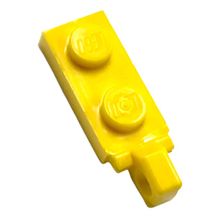 Hinge Plate 1 x 2 Locking with 1 Finger on End with Bottom Groove, Part# 44301a Part LEGO® Yellow