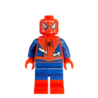 Spider-Man - Dark Blue Arms and Legs, Red Boots, Silver Webbing, Costume Tears, sh1057 Minifigure LEGO®