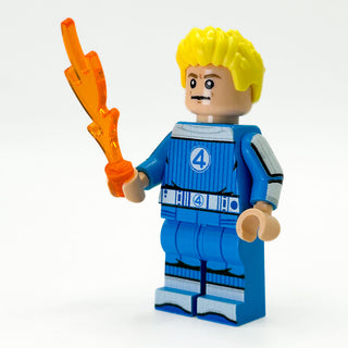 JOHNNY FIRE (FanPlastic 4) made using LEGO parts - B3 Customs Custom minifigure B3 Customs