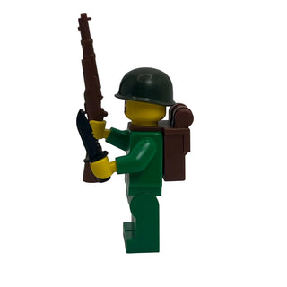 WWII U.S. Army Soldier with Rifle Custom Minifigure, BB30