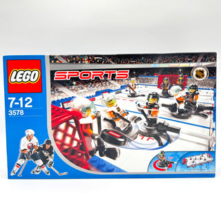 LEGO Sports NHL Championship Challenge set 3578 with hockey rink, minifigures, and accessories.