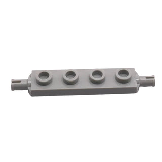 Plate, Modified 1x4 with Wheels Holder, Part# 2926 Part LEGO® Light Gray