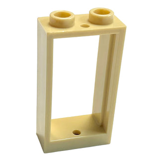 Window 1 x 2 x 3 Flat Front, Part# 60593 Part LEGO® Tan