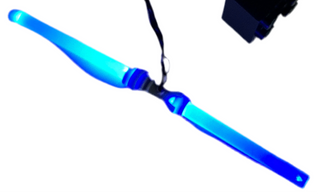 Light-Up Double-Bladed Lightsaber, DIY System, Reconnectable, LDS-LA Custom Parts United Brick Co® Blue