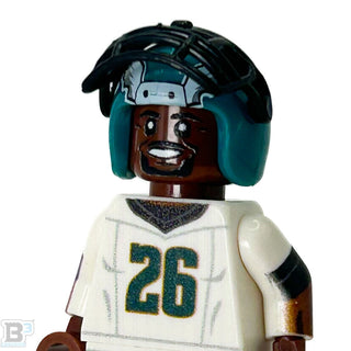 #26 RB Barkley Eagles Football Player Minifig made using LEGO parts - B3 Customs Custom minifigure B3 Customs