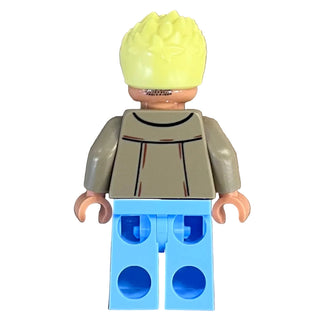 Soccer Spectator, Layered Dark Tan and Dark Blue Jackets, soc164 - LEGO® Sports Minifigure