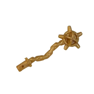 Minifigure, Weapon Spiked Flail / Mace, Part# 59232 Part LEGO® Pearl Gold