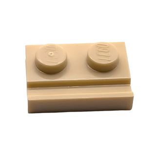 Plate, Modified 1x2 with Door Rail, Part# 32028 Part LEGO® Tan