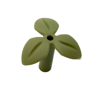 Plant Stem w/ 3 Leaves on Stem, Part# 37695 Part LEGO® Olive Green  