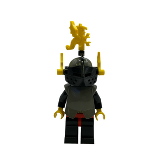Black Knights-Breastplate - Armor over Black, Dark Gray Helmet, Black Visor, Yellow Dragon Plumes, Cas166 Minifigure LEGO®