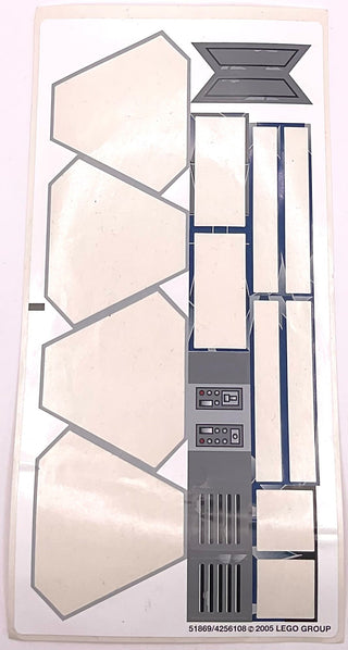 Sticker Sheet for Set Jedi Starfighter & Vulture Droid, 7256 - (51869/4256108), Part# 7256stk01 Part LEGO® Missing 12 Stickers