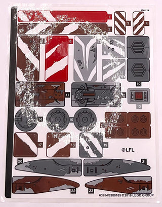 Sticker Sheet for Set AT-ST Raider, 75254-1 - (63954/6280165), Part# 75254stk01 Part LEGO® Complete