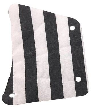 Cloth Sail 9 x 11, 3 Holes with Black and White Stripes Pattern, Part# 70966 Part LEGO® White Very Good