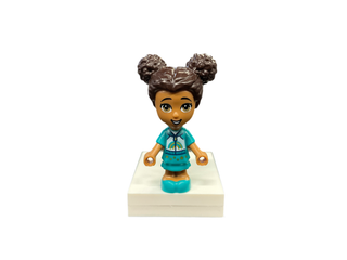 Liz - Micro Doll, Dark Turquoise Dress and Rainbow Hoodie, frnd516 Minifigure LEGO®   