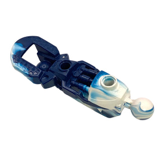 Bionicle Toa Inika Leg Lower Section with Marbled White Pattern, Part# 53548pb01