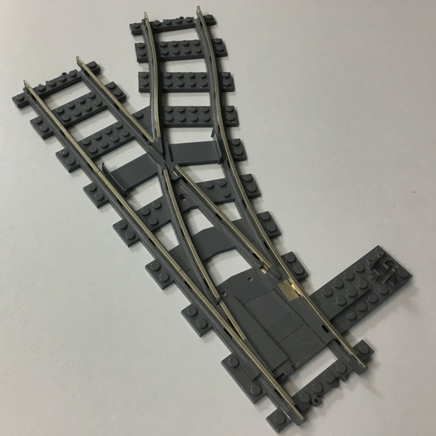LEGO® 9v Train Track, Switch Point Right, Dark Bluish Gray Train Parts LEGO®   