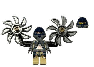 Psyclone with Parachute Backpack and Attachments, uagt008 - LEGO® Ultra Agents Minifigure