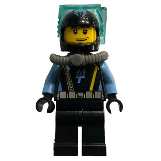 Aquaraider Diver 1 with Black Flippers, aqu015a Minifigure LEGO®