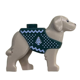 Dog, Labrador / Rescue Dog with Holiday Sweater, 105143pb04 Minifigure LEGO®