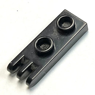 Hinge Plate 1 x 2 with 3 Fingers on End - Hollow Studs, Part# 4275b Part LEGO® Black