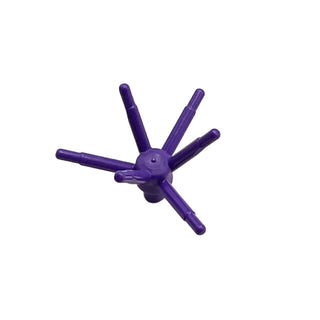 Plant Flower Stem with Bar and Six Stems, Part# 19119 Part LEGO® Dark Purple
