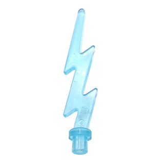 Wave Angular with Bar End (Lightning Bolt), Part# 27256 Part LEGO® Trans-Light Blue