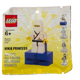 Magnet Set, Minifigure Retro Ninja Princess - with 2 x 4 Brick Base (Bricktober Week 1) polybag, 2856223 Building Kit LEGO®