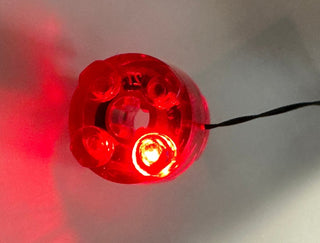 2x2 Flashing Light-up Round Brick, DIY System & Reconnectable, LS2x2R-LA Custom Parts United Brick Co® Red