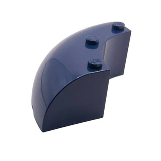 Brick Round Corner 6x6x2, Part# 87559 Part LEGO® Dark Blue 1 Part