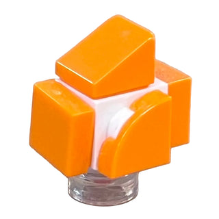 Minecraft Pufferfish, White and Orange, minepufffish03 - LEGO® Minecraft Animal