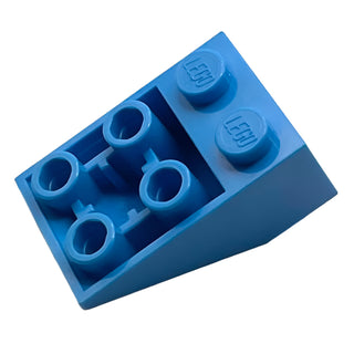 Slope, Inverted 33 3x2 with Flat Bottom Pin and Connections Between Studs, Part# 3747b Part LEGO® Dark Azure 1 Part