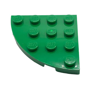 Plate Round Corner 4x4, Part# 30565 Part LEGO® Green