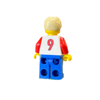 Soccer Player - Red, White, and Blue Team with Number 9 on Back, soc029 Minifigure LEGO®