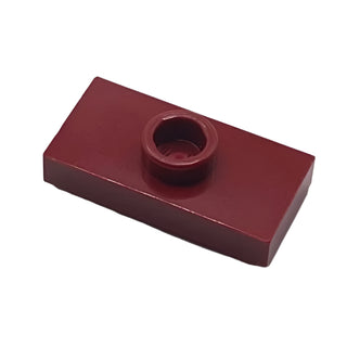 Plate, Modified 1x2 with 1 Stud with Groove (Jumper), Part# 3794b Part LEGO® Dark Red