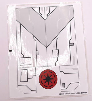 Sticker Sheet for Set T-6 Jedi Shuttle, 7931 - (4610894/93580), Part# 7931stk01 Part LEGO® Complete