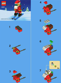 40000-Santa Claus in the Snow - INSTRUCTIONS ONLY Instructions LEGO® Slightly Used Book 2